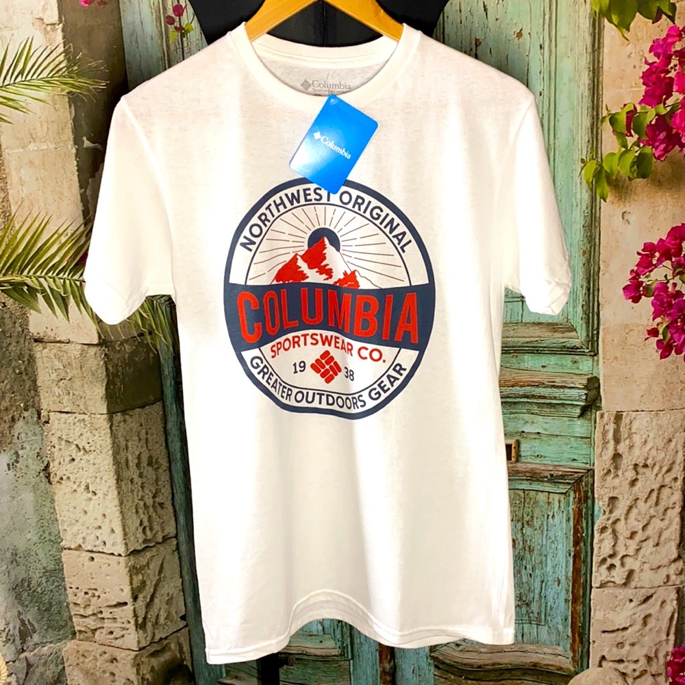 Columbia men T-shirt white NWT